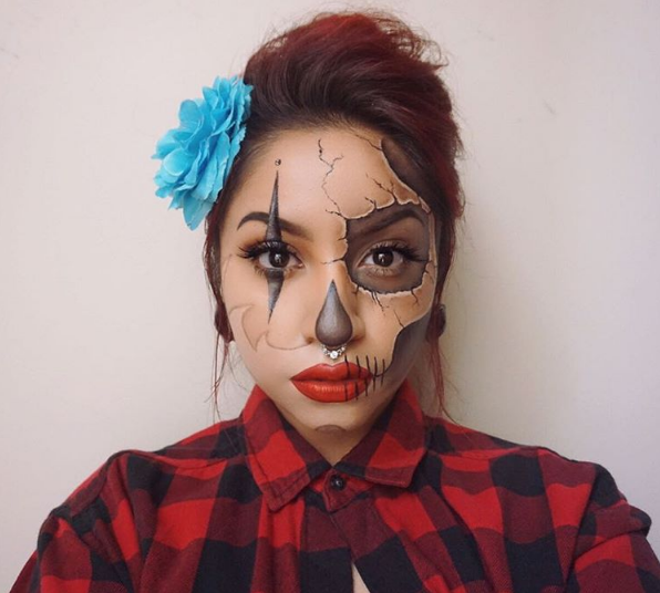 hallowen chola makeup