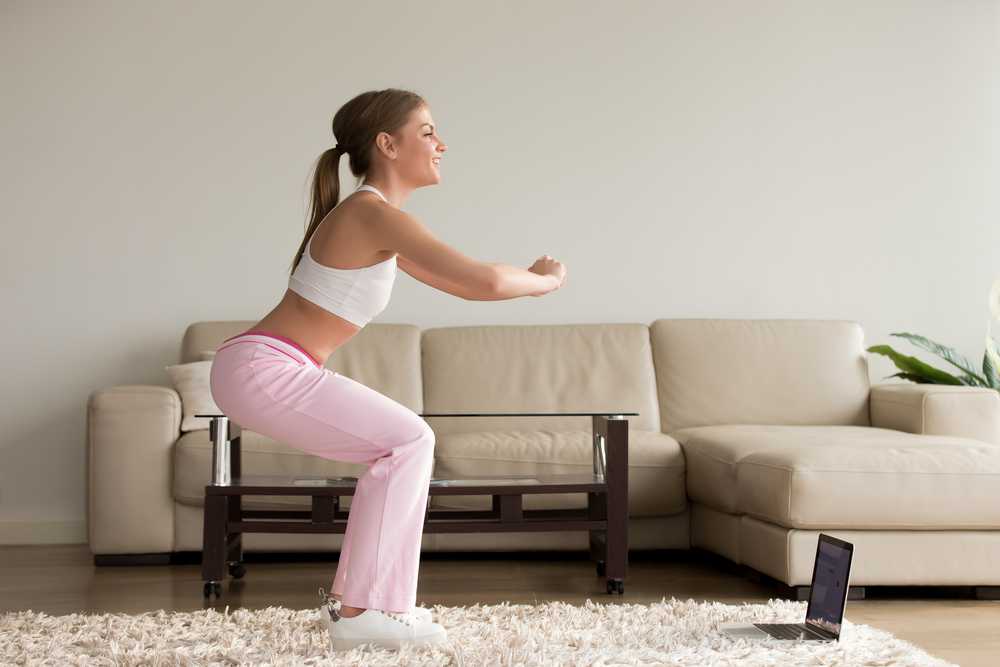 squat - Workout for busy mom, exercise for women at home, easy exercise to do at home for women and mom
