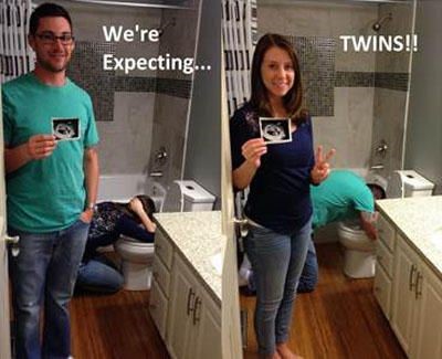 Twins Pregnancy announcement ideas